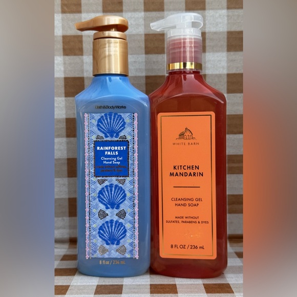 Bath & Body Works Other - NEW B&BW (2) Gel cleansing hand soaps - kitchen mandarin, rainforest falls 8 oz